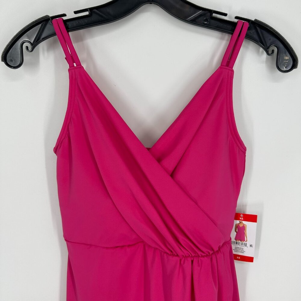 Lands' End One Piece Swimsuit XS Swim Dress Tulip Wrap Pink Chlorine Resist NWT - Picture 8 of 12